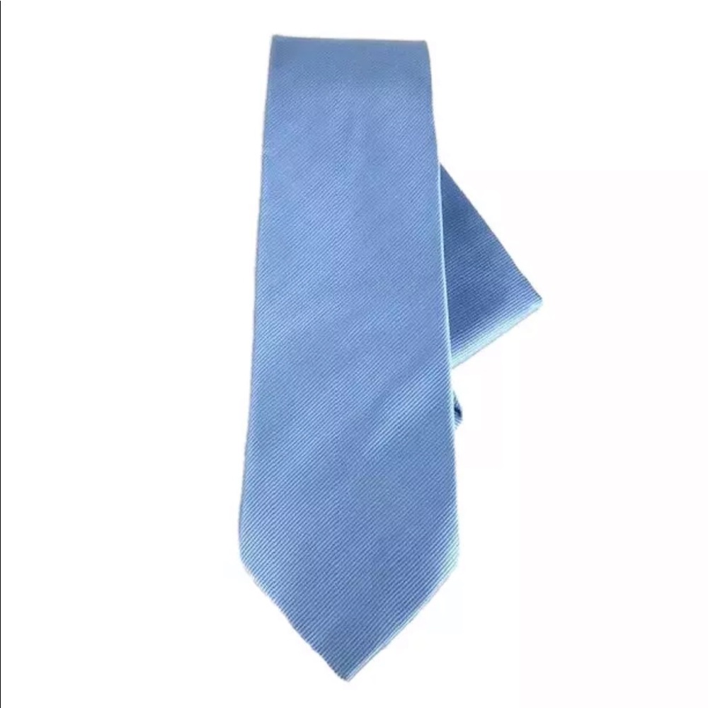St. Patrick Men's Tie & Hanky Set Powder Blue Pin Striped Pattern Width: 3.5"